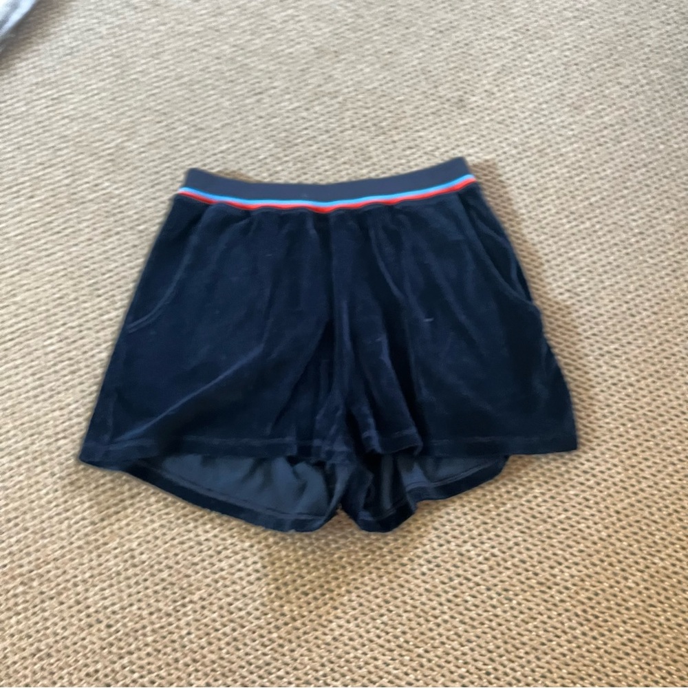 Kule Velour Navy Shorts